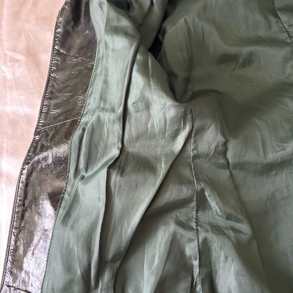 CIHAN LEDER Original Collection Vintage Patent Snakeskin Genuine Leather Jacket - Picture 9 of 12